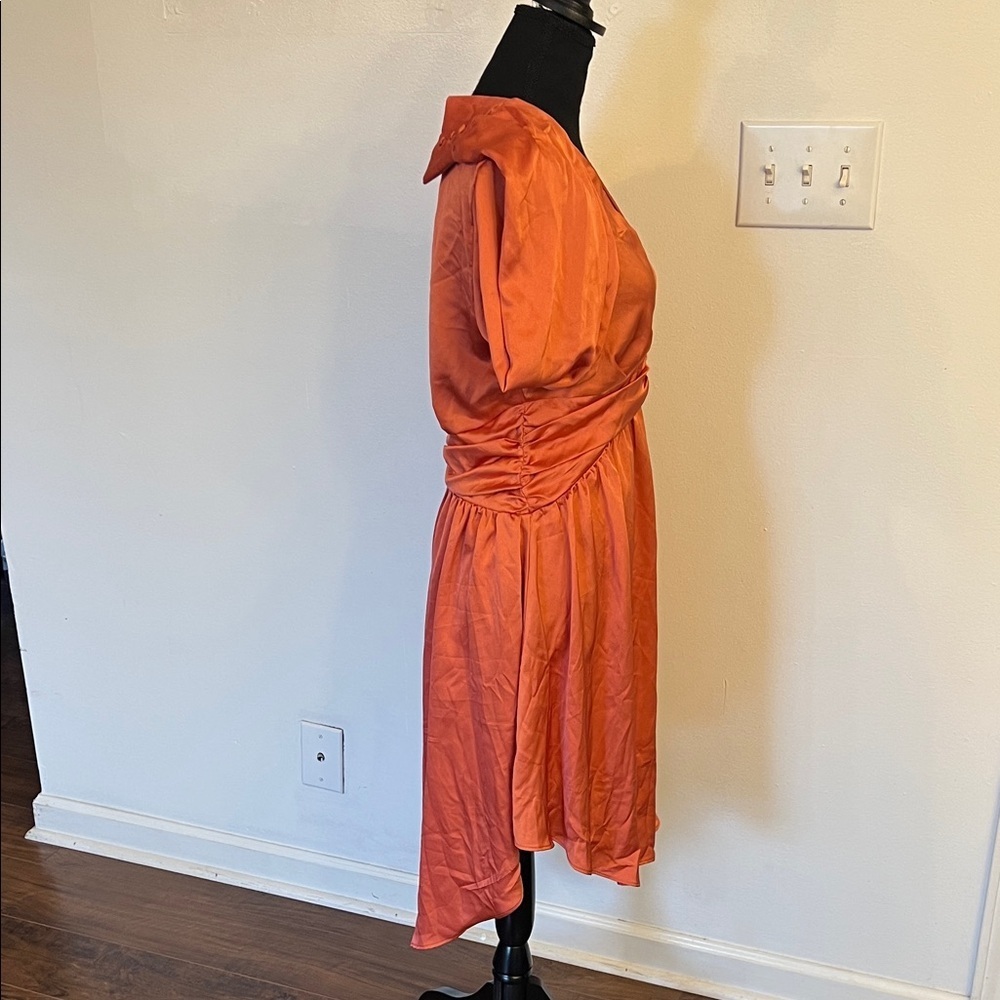 NWT DO+BE Elegant Orange Long Sleeve Dress - Picture 8 of 12